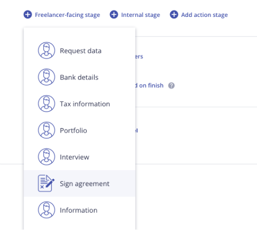 How to add an agreement signature stage to a Worksuite automated onboarding workflow