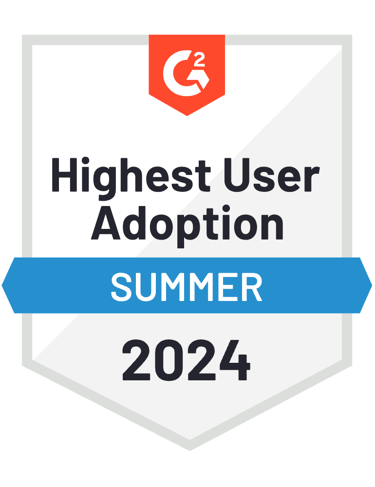 G2 Highest User Adoption - Summer 2024 - Worksuite Badge